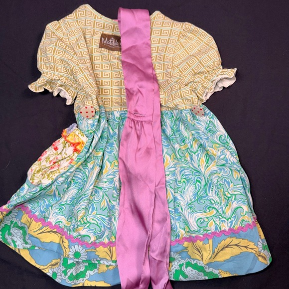 Matilda Jane Serendipity Swirly Sash Tie Whimsical Dress Size 2 - Picture 6 of 6